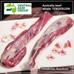 Beef Tenderloin frozen Australia (A) BUDGET steak cuts 2" 5cm price for 2pcs 600gr (eye fillet mignon daging sapi has dalam) brand NOLAN / McPHEE / CAG